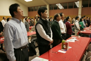 灣區華人春令營籌委於2月10日在Campbell Community Center舉行「快把福音傳」灣區華人異象見證分享春令會，吸引了約90人出席。（圖： 基督日報/ Hudson Tsuei） <br/>