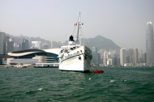 世上最大福音郵輪忠僕號將於6日凌晨12時抵達香港尖沙咀海運碼頭。(圖：忠僕號) <br/>