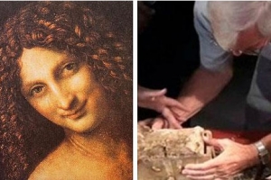 先知施洗約翰畫像(左)和遺骨(右)（圖：鳳凰網） <br/>