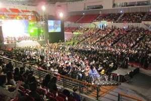 台灣第十一屆國家祈禱會於10月15日舉行，並首度跨出台北在新竹縣體育館舉辦。 （圖：今日基督教報） <br/>