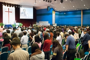 馬來西亞「第一屆基督教信仰更新成長研討大會——認識時代的危機與福音佈道的動力」第三日。 （圖：甲洞馬魯裡宣恩堂） <br/>