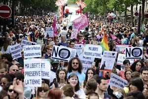 法國同性戀大遊行。 <br/>