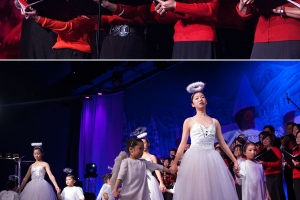平安夜晚會上有詩班獻唱及舞蹈表演。（圖：基督日報/ Hudson Tsuei） <br/>
