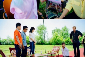 力克座客脫口秀節目，與韓國基督徒藝人韓惠珍（最後一張照片出現）配搭。（圖：沒有四肢的生命） <br/>