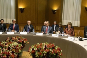 中、美、英、俄、法、德六國同伊朗代表在瑞士日內瓦就伊朗核問題達成了首階段協議。（圖：BBC） <br/>
