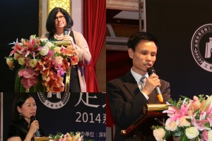 左上：安芙娜女士；下：李淑文女士；右：馬興通會長。（圖：基督日報/ 孫菲比） <br/>