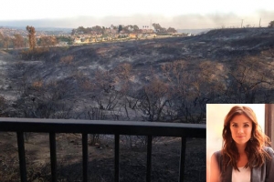 基督徒流行歌手麗貝卡發照片證明她的家園在烈火中奇跡般倖存 。（圖：麗貝卡臉書） <br/>