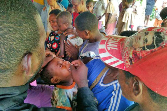 麻疹疫情蔓延印尼教會施援。（圖：印尼東盟網）