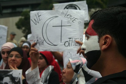 科普特基督徒2011年的一次抗議遊行 （圖：Takver ）