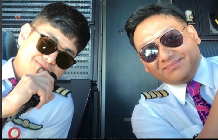 機長馬費拉和副駕駛 （圖：Icoze Mafella Instagram）
