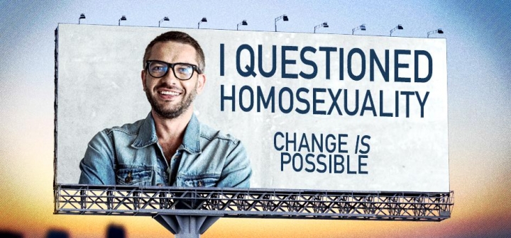 同性戀矯正治療宣傳牌（圖：來自網絡）