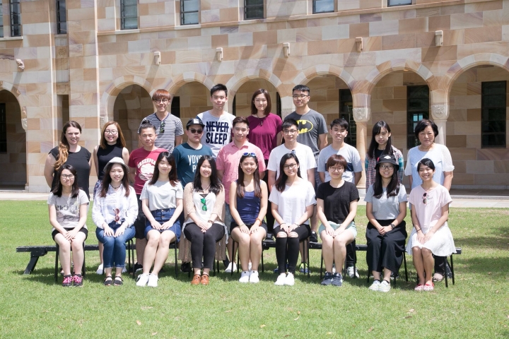 宏恩基督教學院同學2017年往昆士蘭大學進行英語學習交流。 （圖：宏恩基督教學院臉書）