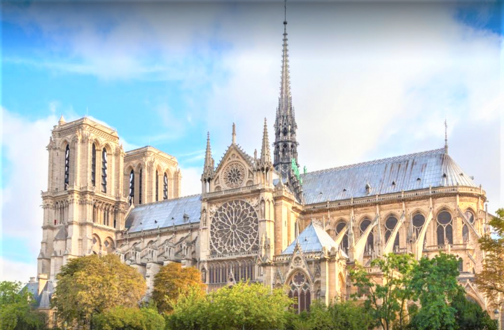 巴黎聖母院舊貌。（圖：google map）