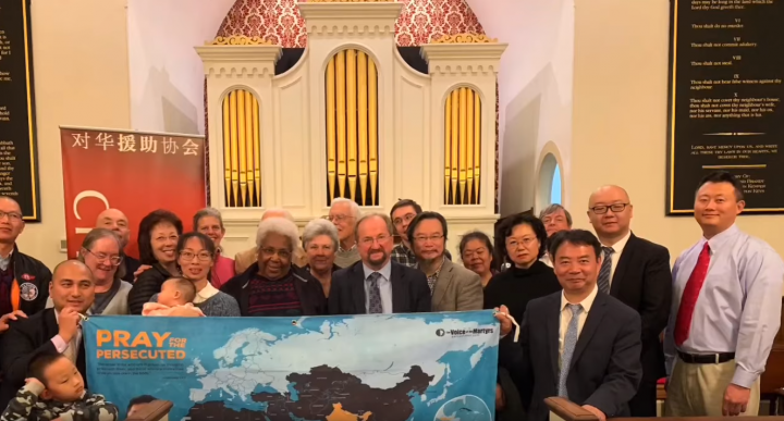 美改革宗長老會、對華援助協會為中國、北韓受逼迫教會和傳道人公禱會。（圖：華援助協會）