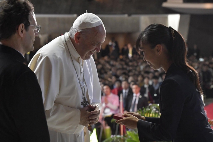教宗方濟各訪問日本。（圖：Vatican News/Facebook）