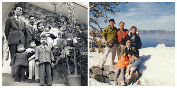 （左）1960年農曆新年（右）2000年美國火山湖旅行（圖：蔡春曦牧師 提供）