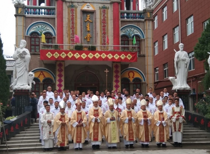 天主教鳳翔教區舉行李會元主教就職典禮。（圖：陝西天主教網）
