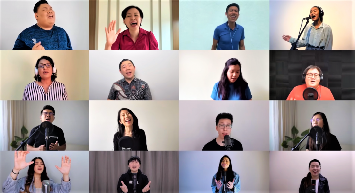 馬來西亞120歌手在網上合唱《祝福馬來西亞》。（圖：視頻擷圖）