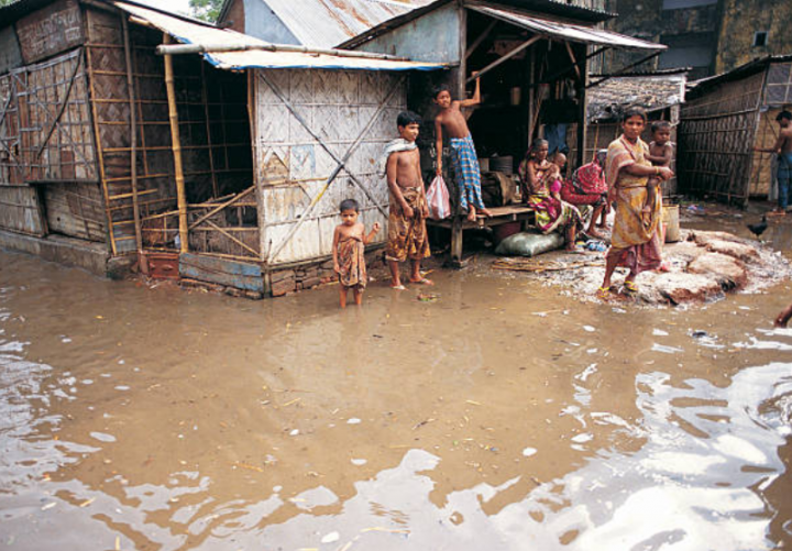 孟加拉首都達卡受洪水圍困。（圖：Getty Images） 
