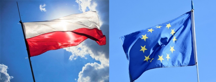 波蘭與歐盟國旗。（圖：組合圖）