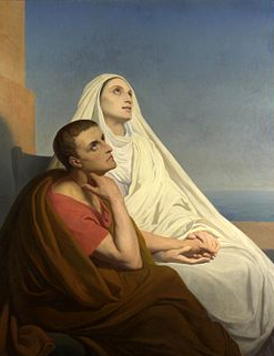 奧古斯丁與母親聖莫妮卡。（圖：維基百科） 

 