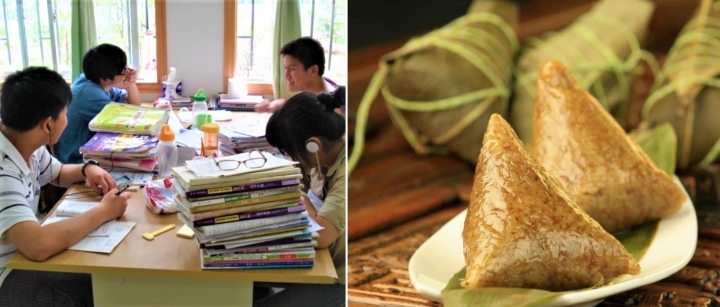 高考生在圖書館溫習／吃糭望高中。（圖：flickr/網圖） 