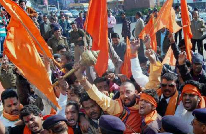 印度民族主義組織激進派別Bajrang Dal支持者。（圖：網絡圖片） 

 