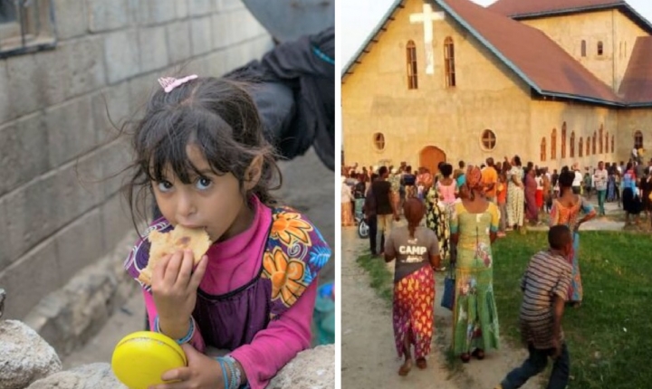 也門兒童、剛果東部貝尼市教堂連環爆炸。（圖：世界糧食計劃署／敞開的門） 

 