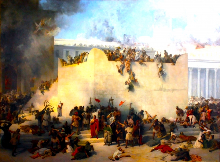 大英博物館 《耶路撒冷聖殿被毀》，Francesco Hayez 1867年。（圖：維基百科） 