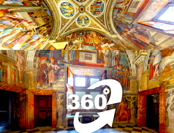 梵蒂岡博物館拉斐爾的房間虛擬實境。（圖：梵蒂岡博物館官網）