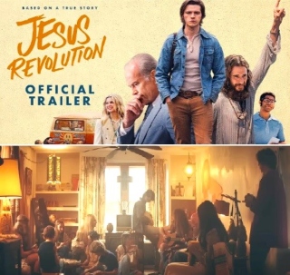 《耶穌革命》電影海報與場景。（圖：耶穌革命YouTube擷圖）