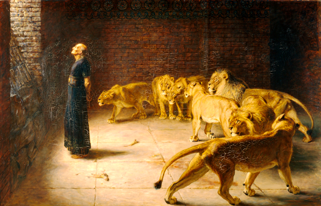 但以理在獅子坑，Briton Rivière, R.A. (1840-1920), 1890。（圖：維基百科） 